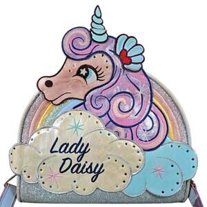 Irregular Choice Unicorn Lady Daisy Crossbody Bag Purse Whimsygoth Fantasy Pink